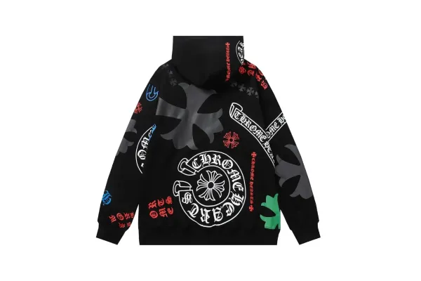 Chrome Hearts All-Over Print Black Hoodie - 1