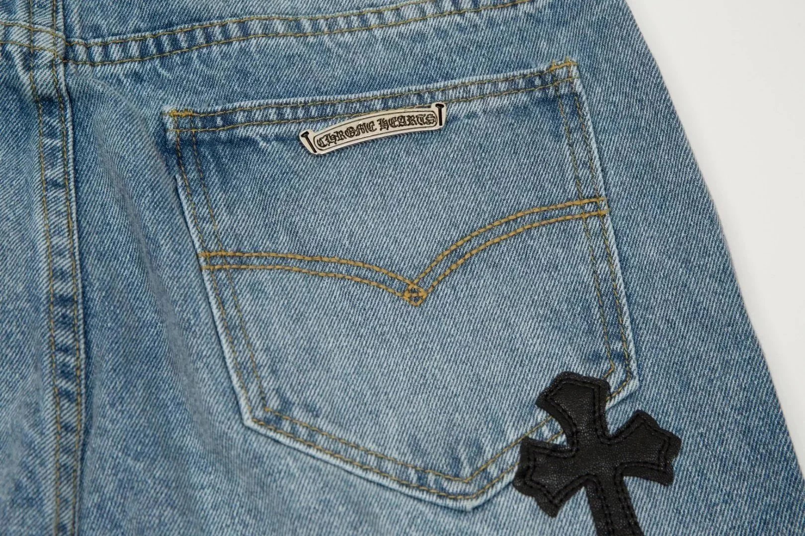 Chrome Hearts Cross Patch Denim Jeans Multicolor - 6