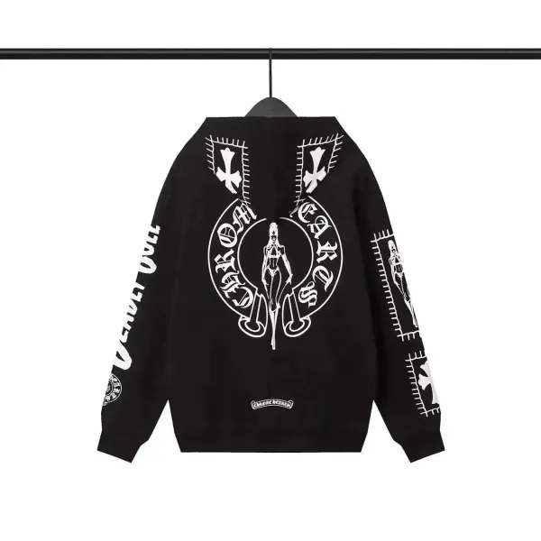 Chrome Hearts American Flag Hoodie Black - 9