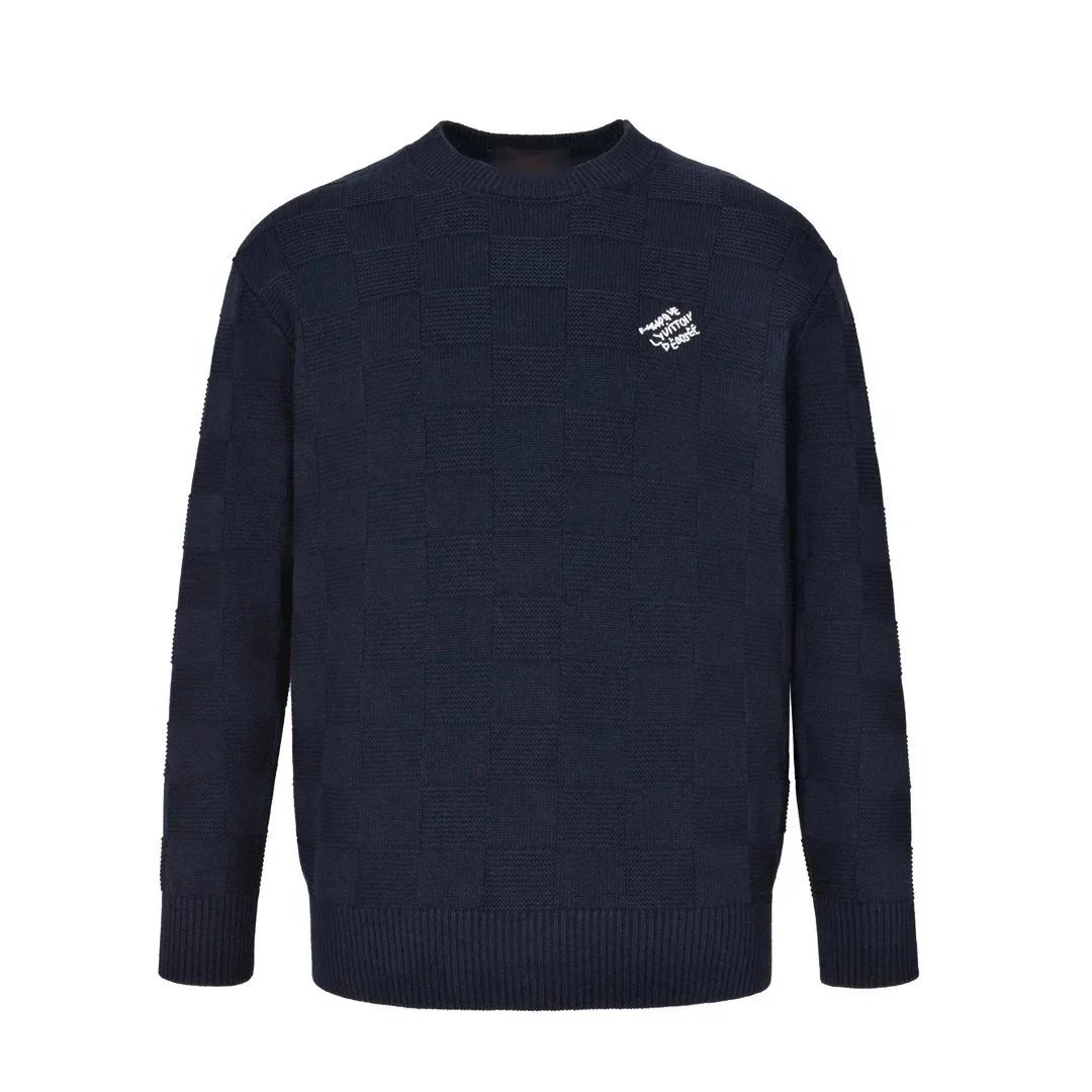 Louis Vuitton Monogram Embroidered Logo Sweater Black - 7