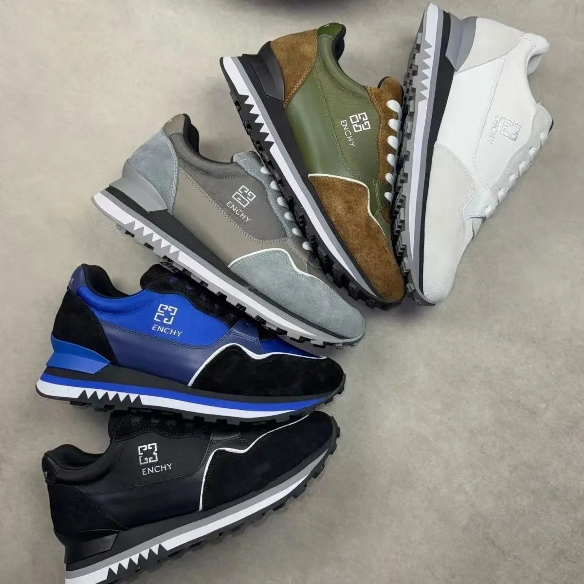 High-end fashion thick-soled retro genuine leather casual shoes