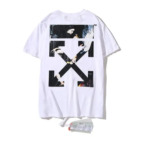 Off-White Diptych Arrow Print White T-Shirt - 1