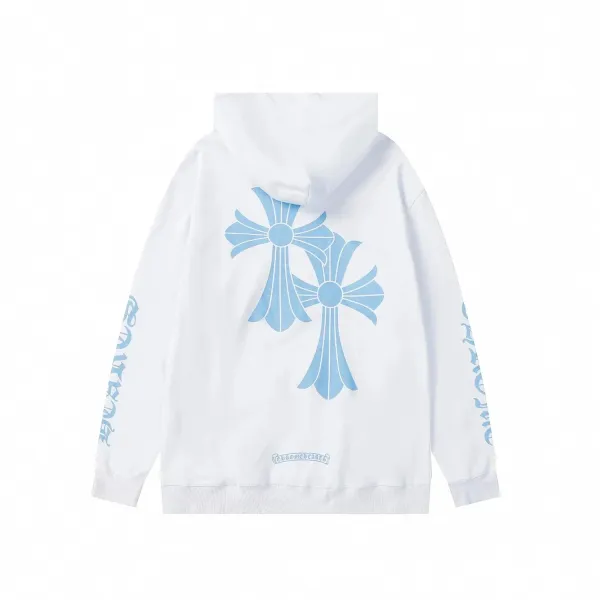 Chrome Hearts Cross Logo White Hoodie - 1