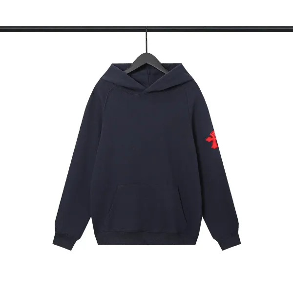 Chrome Hearts Cross Logo Navy Hoodie - 1