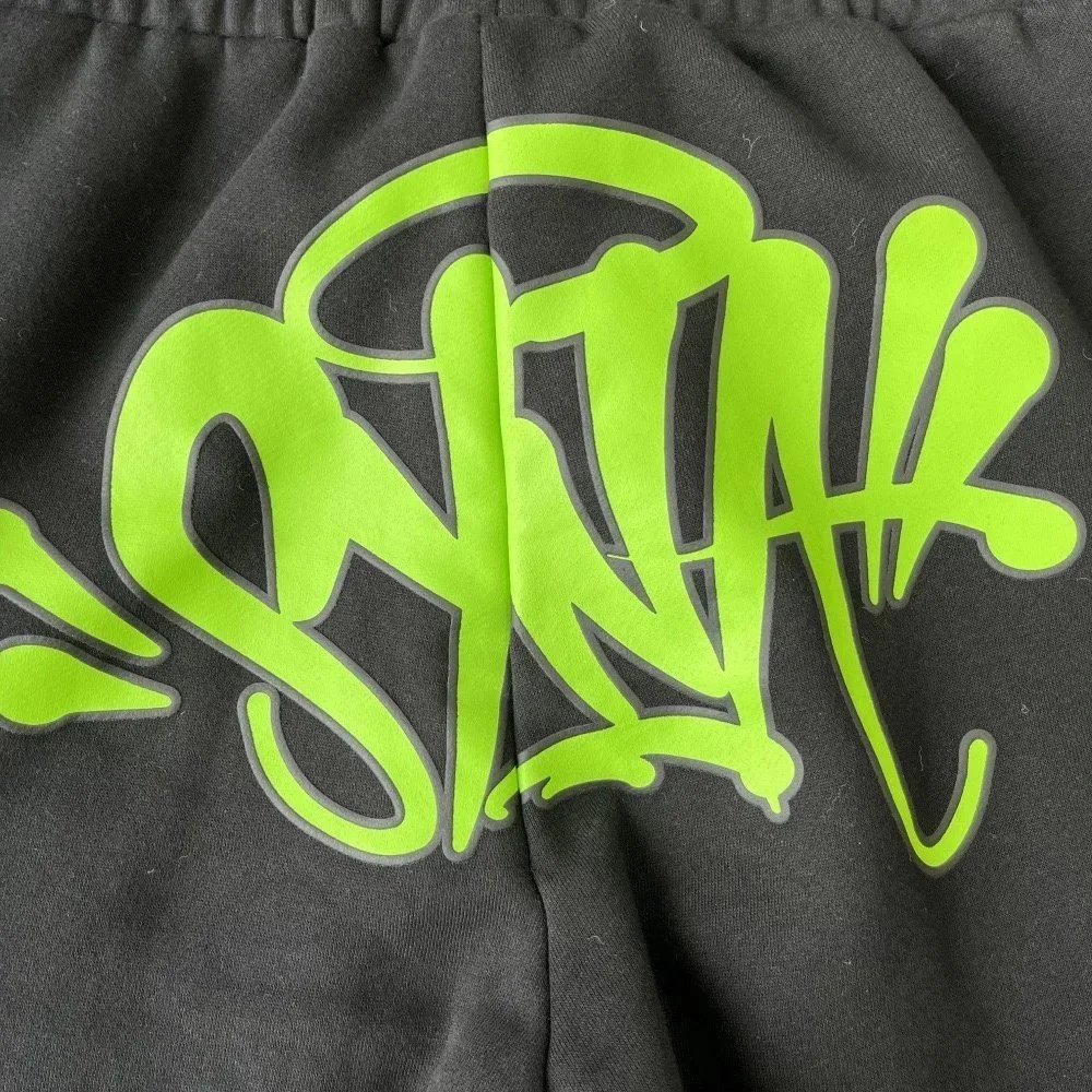 Off-White x Virgil Abloh Graffiti Hoodie and Sweatpants Set Black with Red and Green Spray Paint Print - 10
