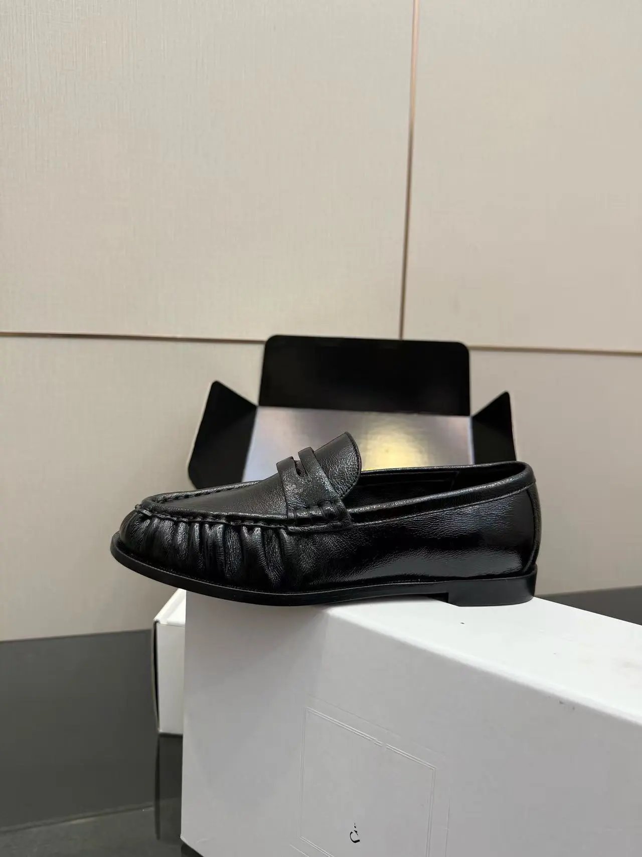 Black painted cowhide