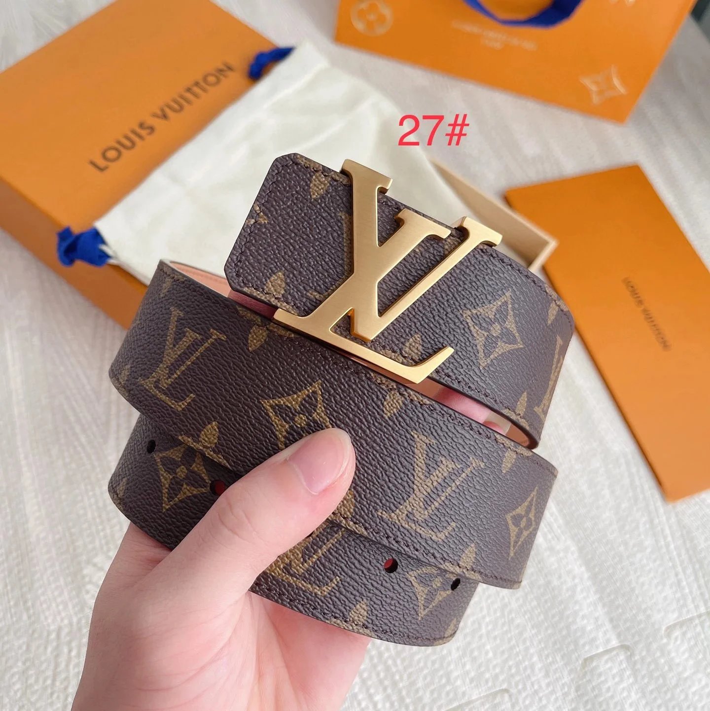 27# 老花沙底/拉丝金扣