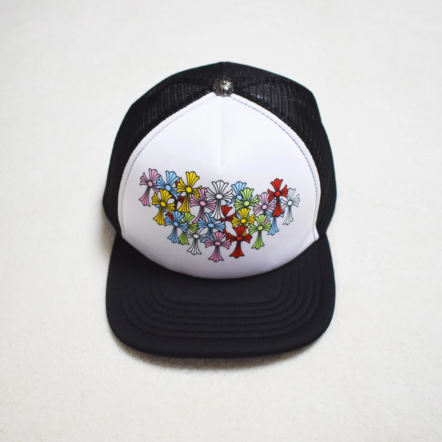 Chrome Hearts Camo Snapback Cap with Orange Logo Hats - 30
