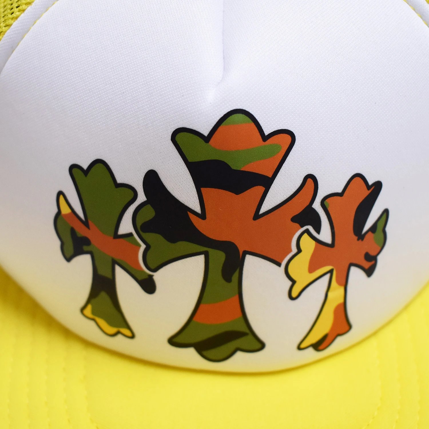 Chrome Hearts Camo Snapback Cap with Orange Logo Hats - 27