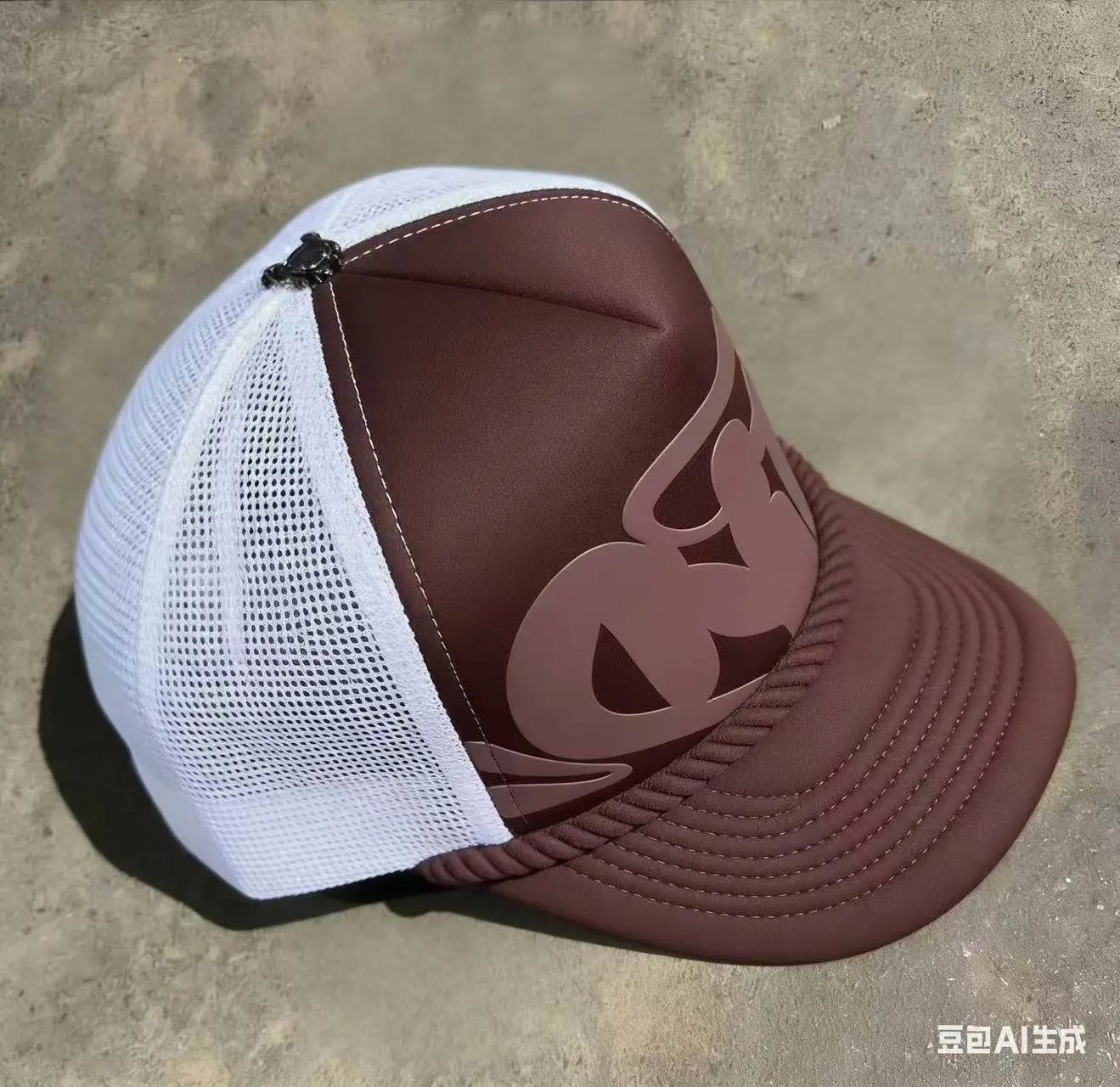 Design Trucker Cap Brown and White Mesh Baseball Cap Hats Baseball Cap