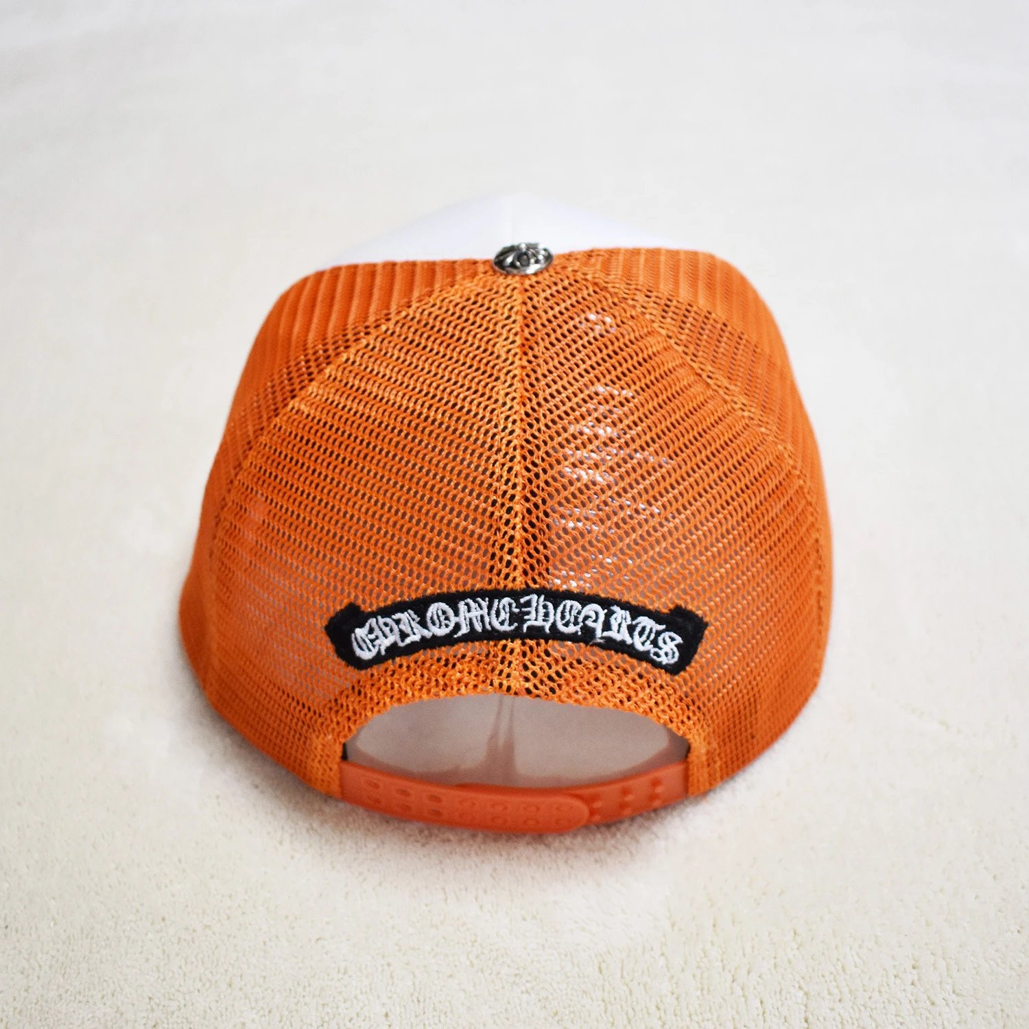 Chrome Hearts Camo Snapback Cap with Orange Logo Hats - 41
