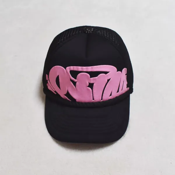 Design Pink Graffiti Trucker Hat Black - 1