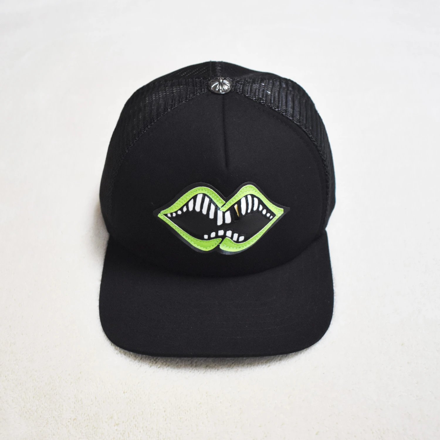 Chrome Hearts Camo Snapback Cap with Orange Logo Hats - 48