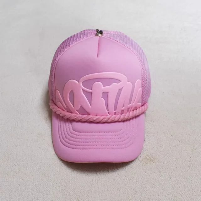 Syna World Hats Mesh trucker cap with raised logo and rope trim product detail image 4