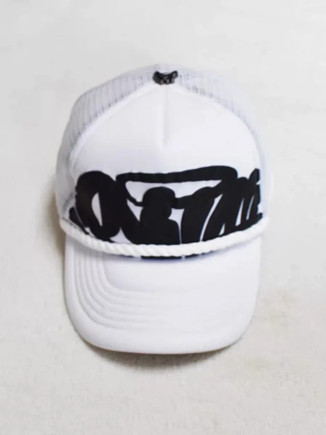 Syna World Hats Mesh trucker cap with raised logo and rope trim product detail image 7