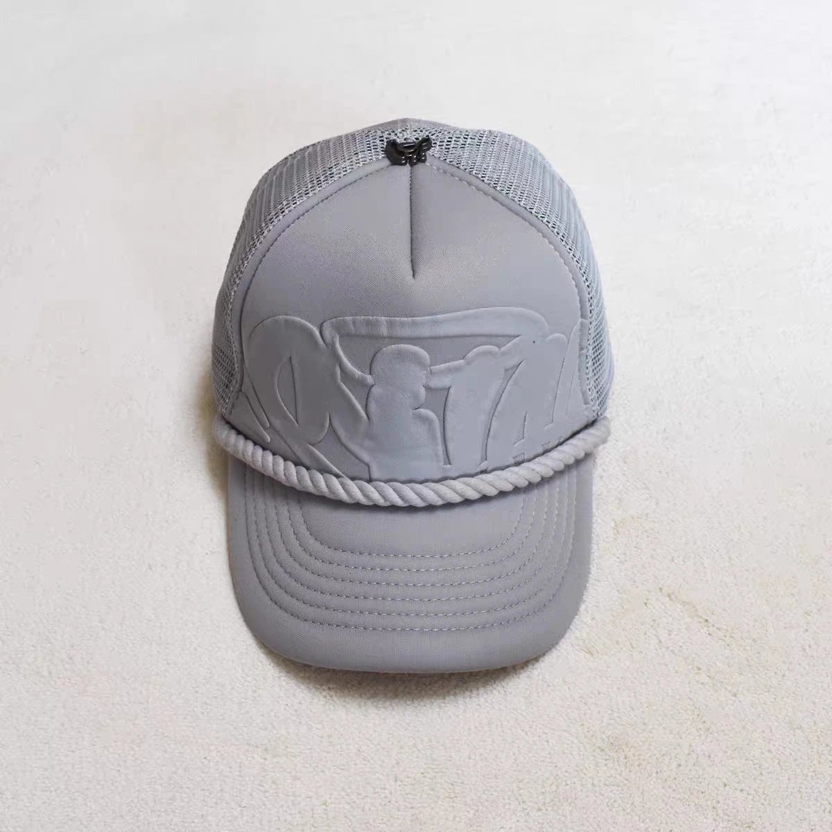 Design Trucker Cap with Teal Graffiti Logo Black Baseball Cap - 15
