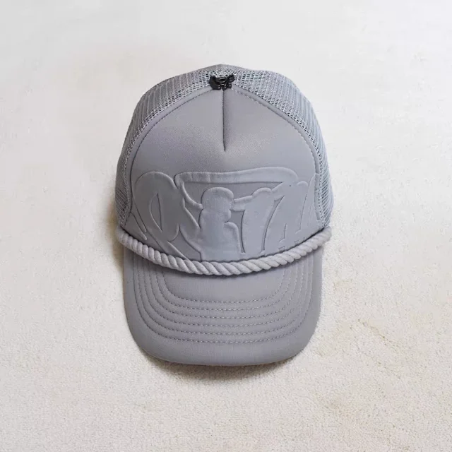 Syna World Hats Mesh trucker cap with raised logo and rope trim product detail image 14