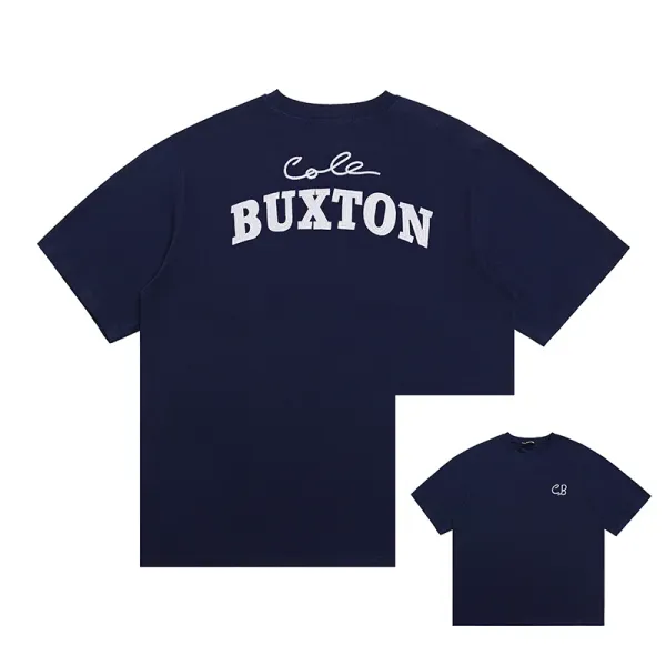 Cole Buxton Arch Logo T-Shirt Navy - 1