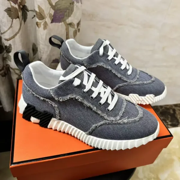 Hermès Oran Sneakers Denim Gray White Sneakers - 1