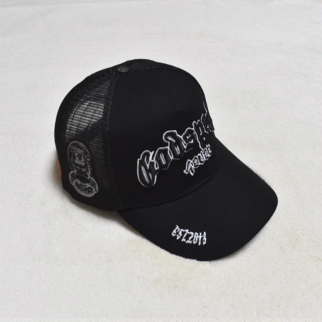 Godspeed Hats GS002 embroidered mesh trucker cap product detail image 3