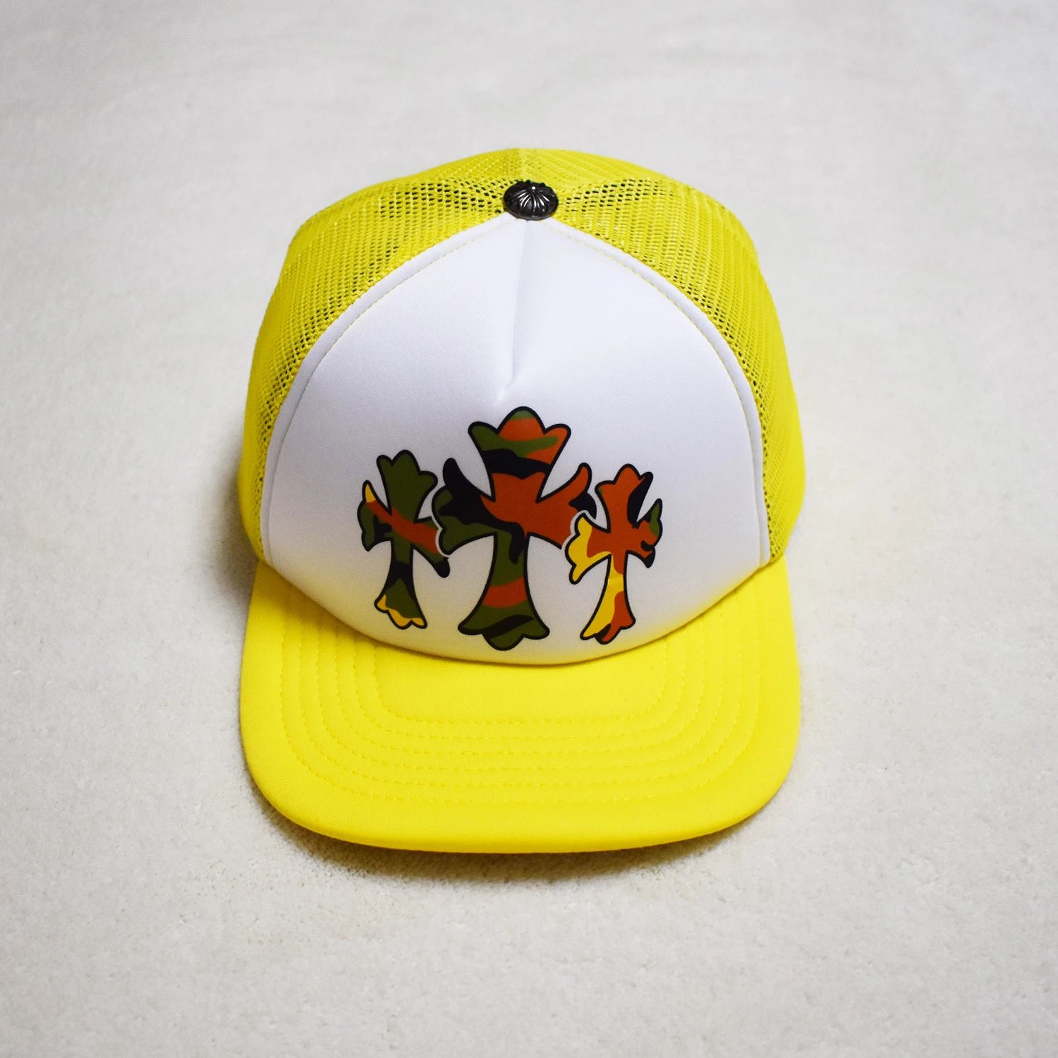 Chrome Hearts Camo Snapback Cap with Orange Logo Hats - 24