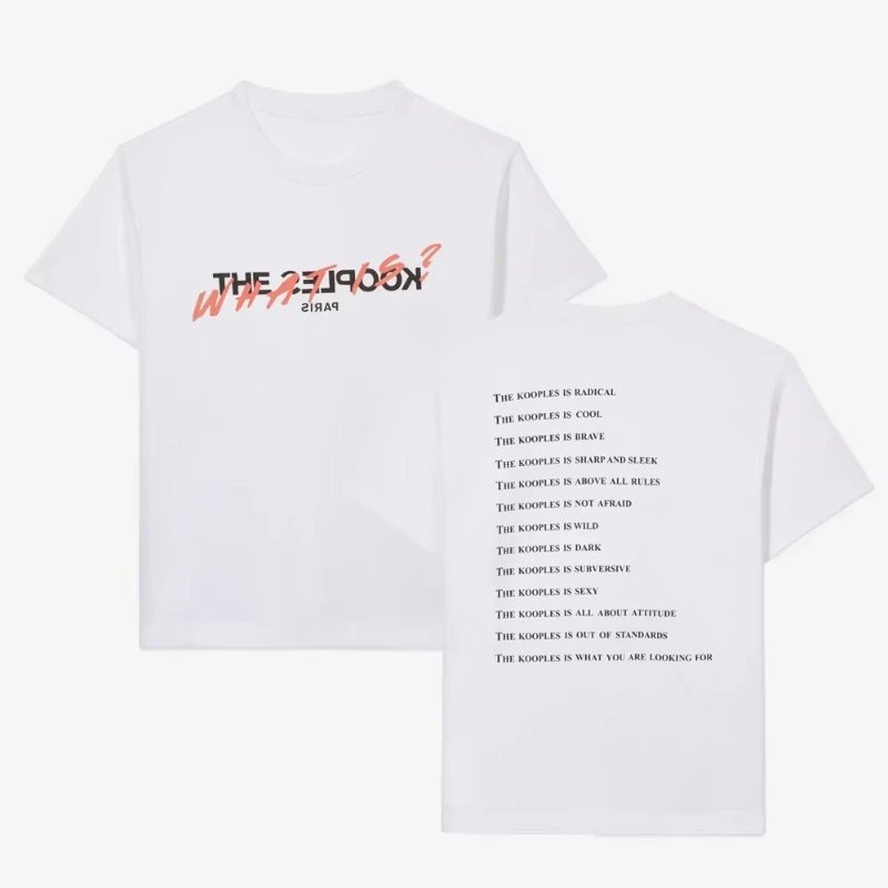 The Kooples T-Shirts Short-Sleeve Graphic Print Crewneck T-Shirt — 1-White