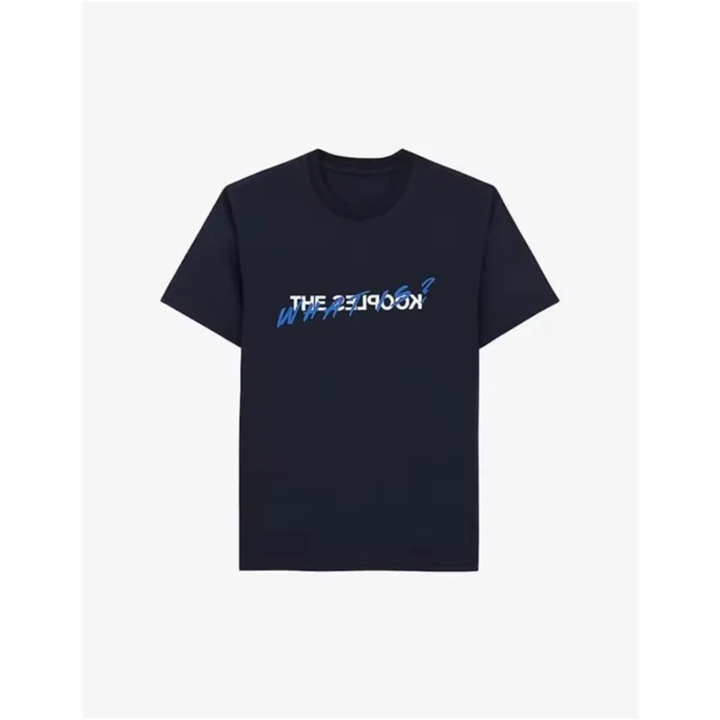 The Kooples T-Shirts Short-Sleeve Graphic Print Crewneck T-Shirt — Navy Blue
