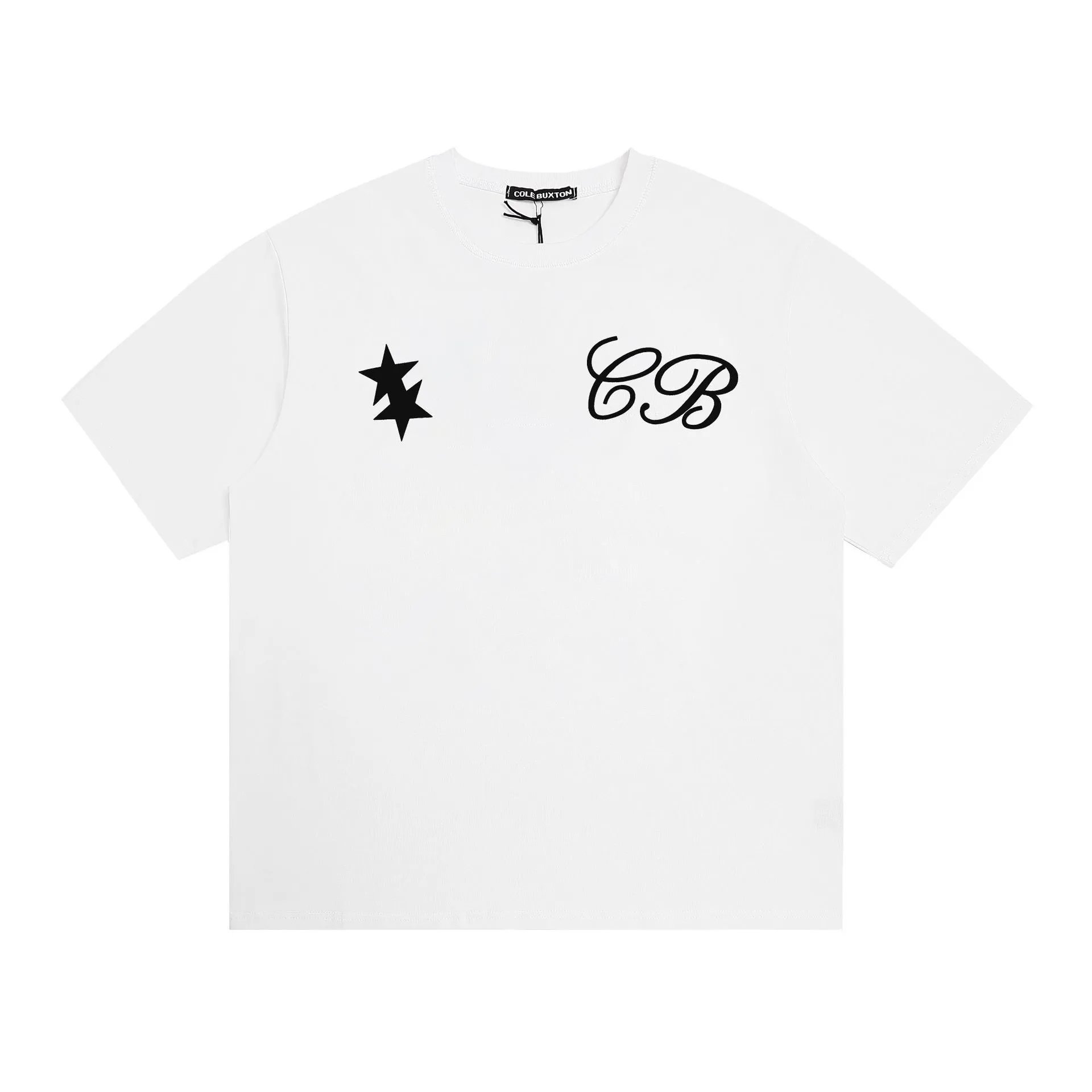 Cole Buxton T-Shirts CB Logo Print — 608 white