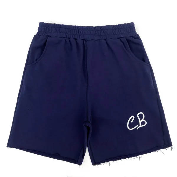 Design CB Embroidered Sweat Shorts Navy Shorts - 1