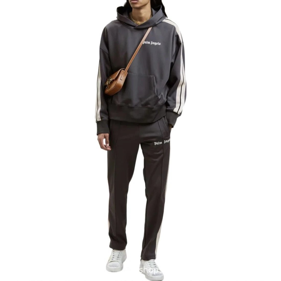 Palm Angels Track Stripe Hoodie Red - 3