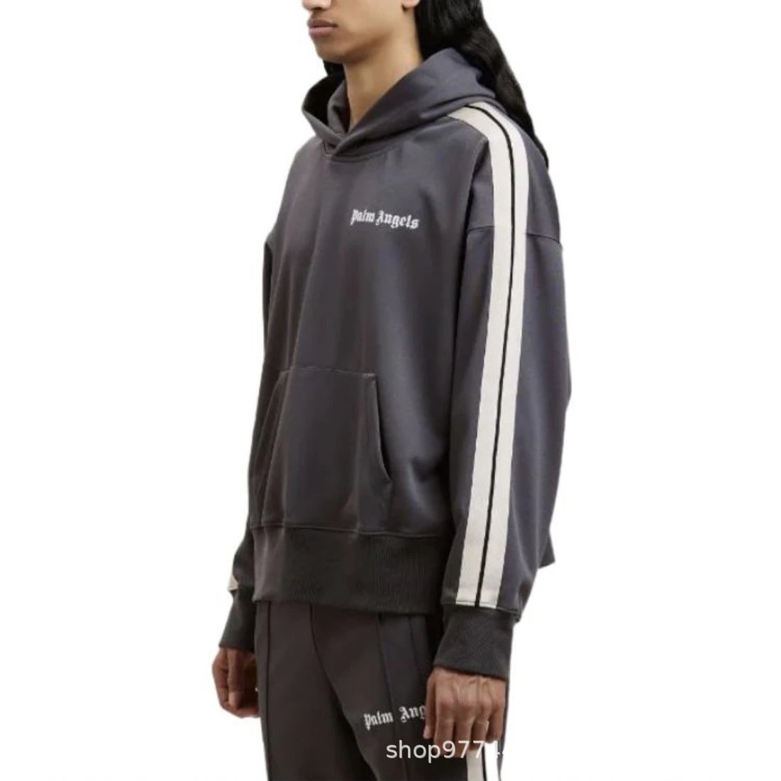 Palm Angels Track Stripe Hoodie Red - 4