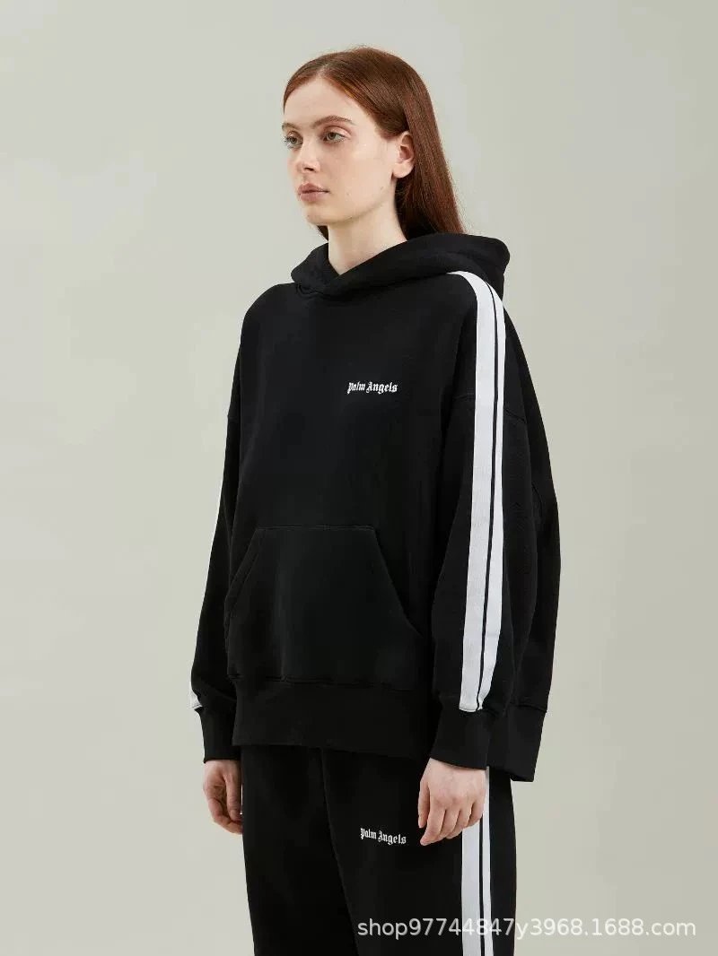 Palm Angels Track Stripe Hoodie Red - 6