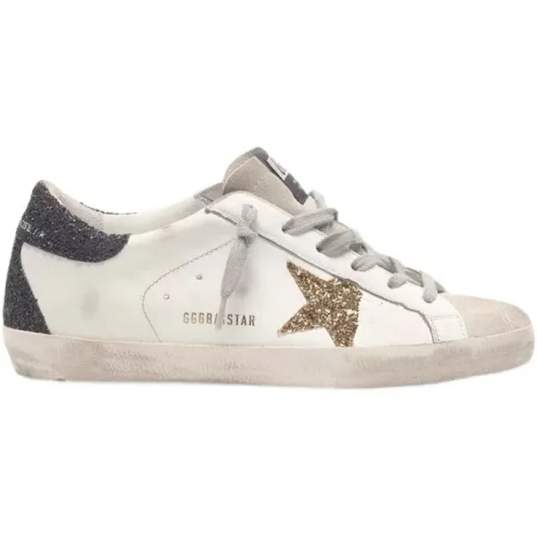Golden Goose Superstar Glitter Star White Sneakers - 1