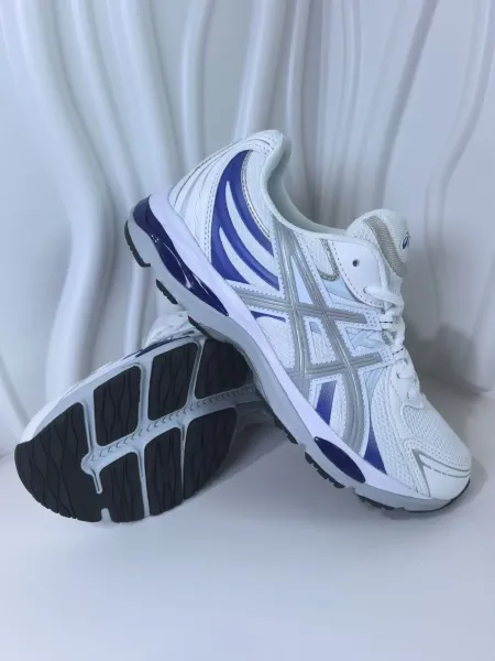 Asics Gel-Nimbus 14 White and Blue Running Shoes - 1