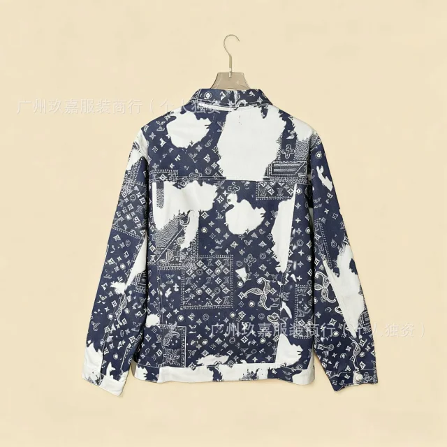 Louis Vuitton Jackets Monogram Print Denim Jacket product detail image 4