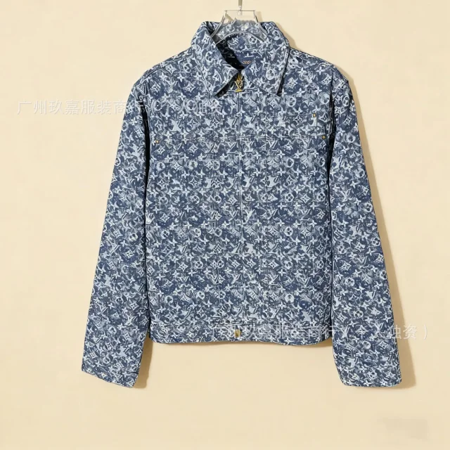 Louis Vuitton Jackets Monogram Print Denim Jacket product detail image 2