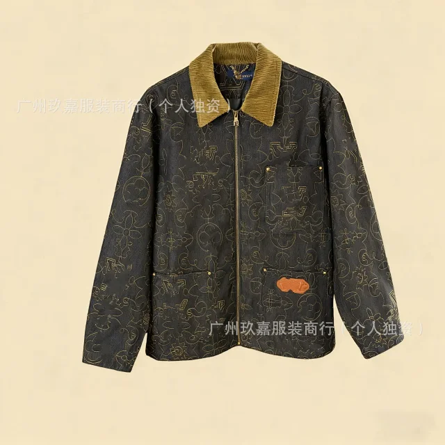 Louis Vuitton Jackets Monogram Print Denim Jacket product detail image 9