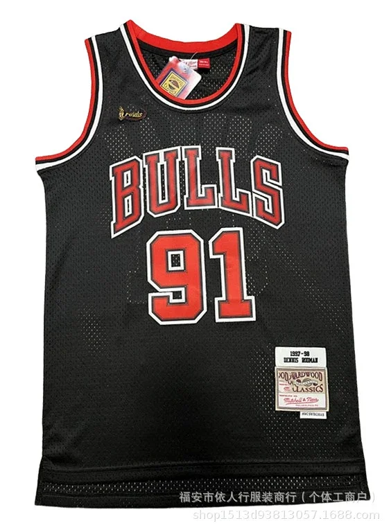 Mitchell & Ness Uncategorized Embroidered Mesh Basketball Jerseys with Team Names and Numbers product detail image 13