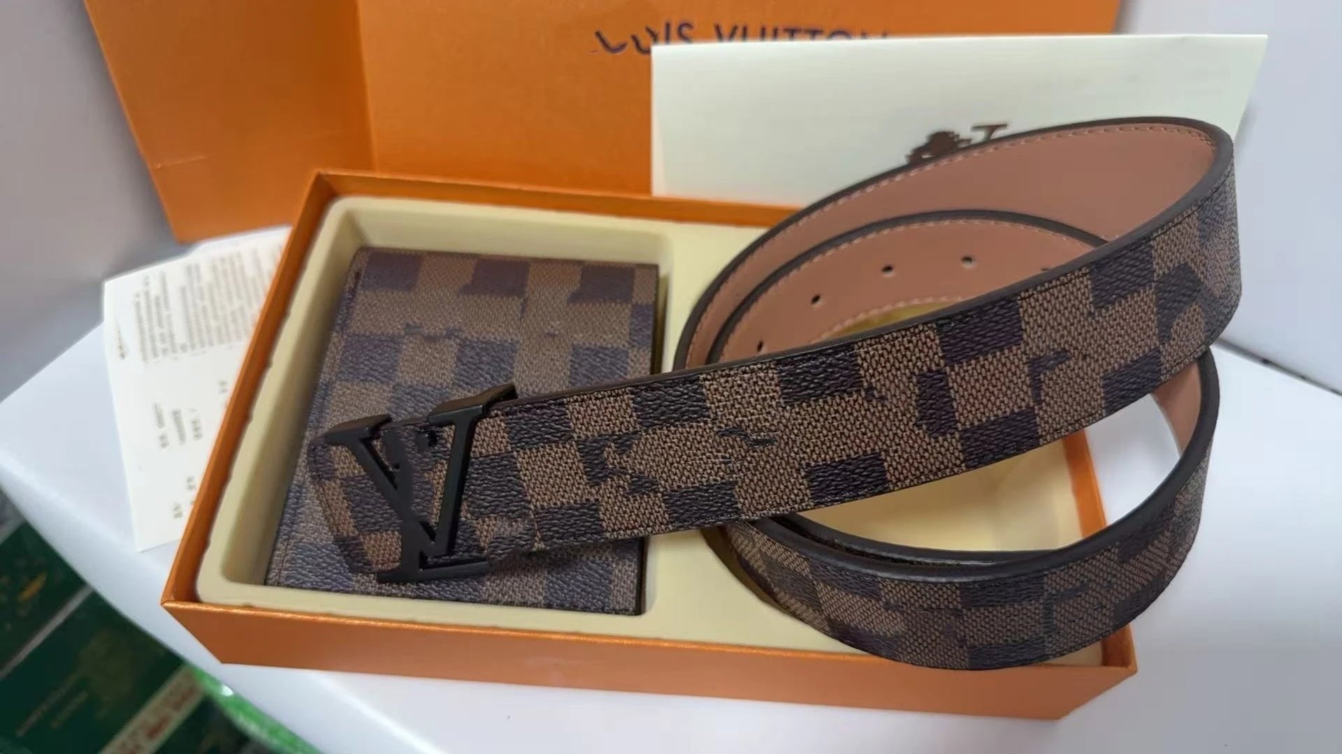 Ferragamo Belts Gancini Buckle Belt and Wallet Gift Set — Cage black buckle set