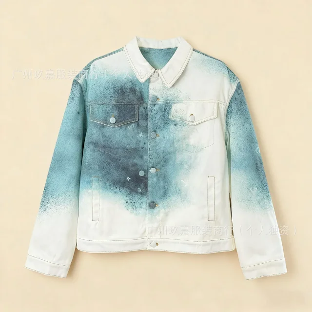 Louis Vuitton Jackets Monogram Print Denim Jacket product detail image 7