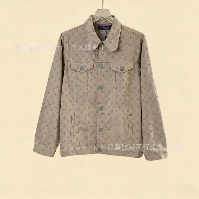 Louis Vuitton Jackets Monogram Print Denim Jacket product detail image 15