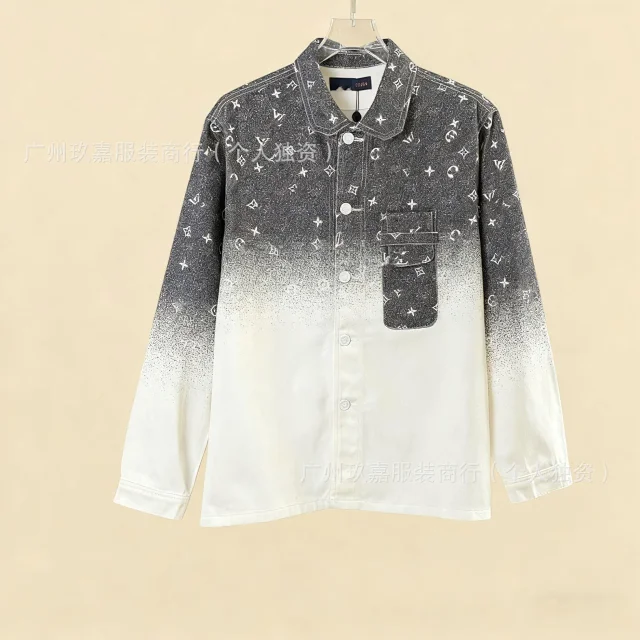 Louis Vuitton Jackets Monogram Print Denim Jacket product detail image 17