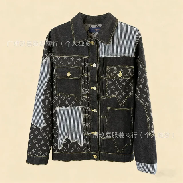 Louis Vuitton Jackets Monogram Print Denim Jacket product detail image 23