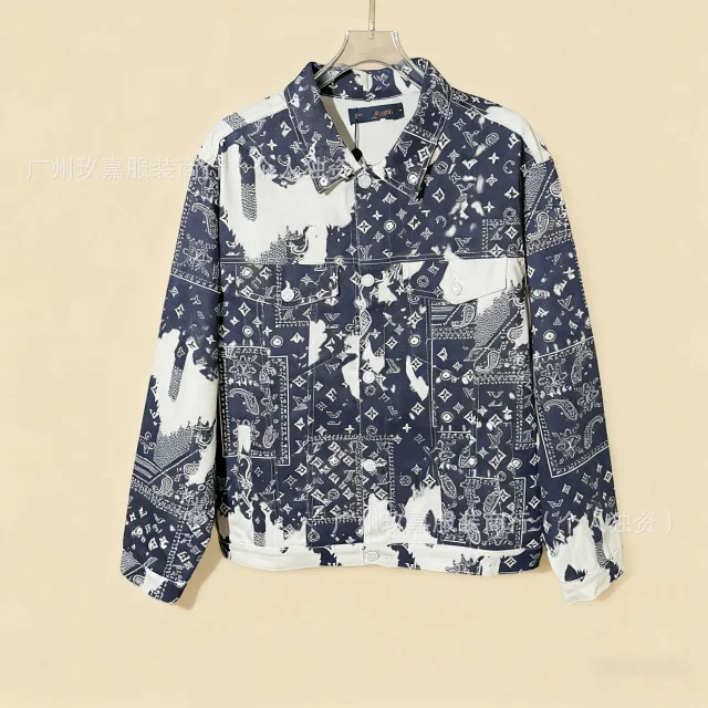 Louis Vuitton Jackets Monogram Print Denim Jacket product detail image 3