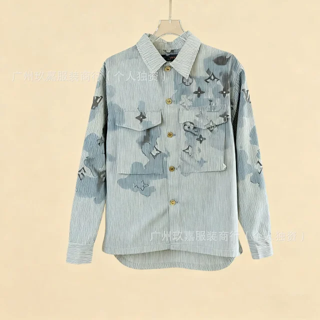 Louis Vuitton Jackets Monogram Print Denim Jacket product detail image 21