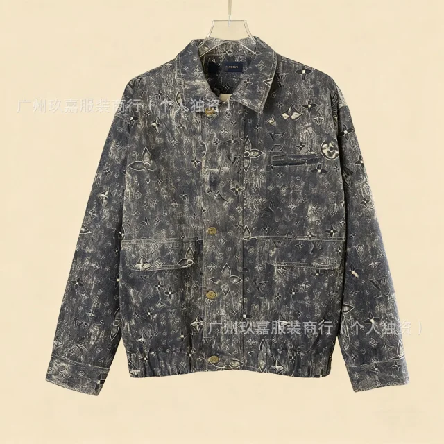 Louis Vuitton Jackets Monogram Print Denim Jacket product detail image 25