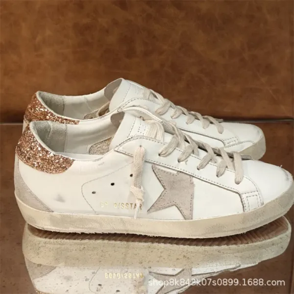 Golden Goose Ball Star White and Blue Leather Sneakers - 13