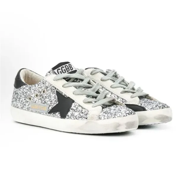 Golden Goose Ball Star White and Blue Leather Sneakers - 16