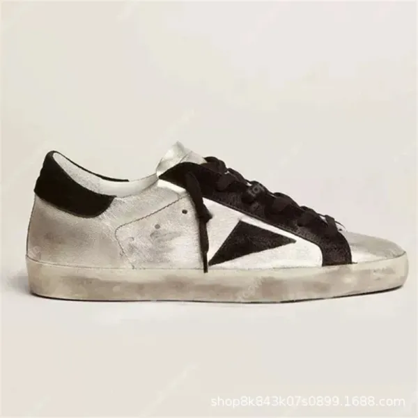 Golden Goose Ball Star White and Blue Leather Sneakers - 27