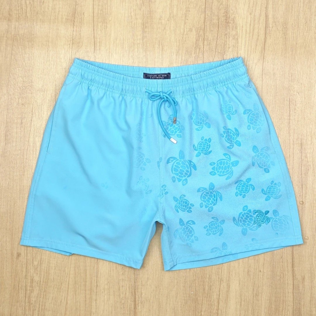 Design Costume de Bain à St-Tropez Turtle Print Orange Swim Trunks Swimwear - 6